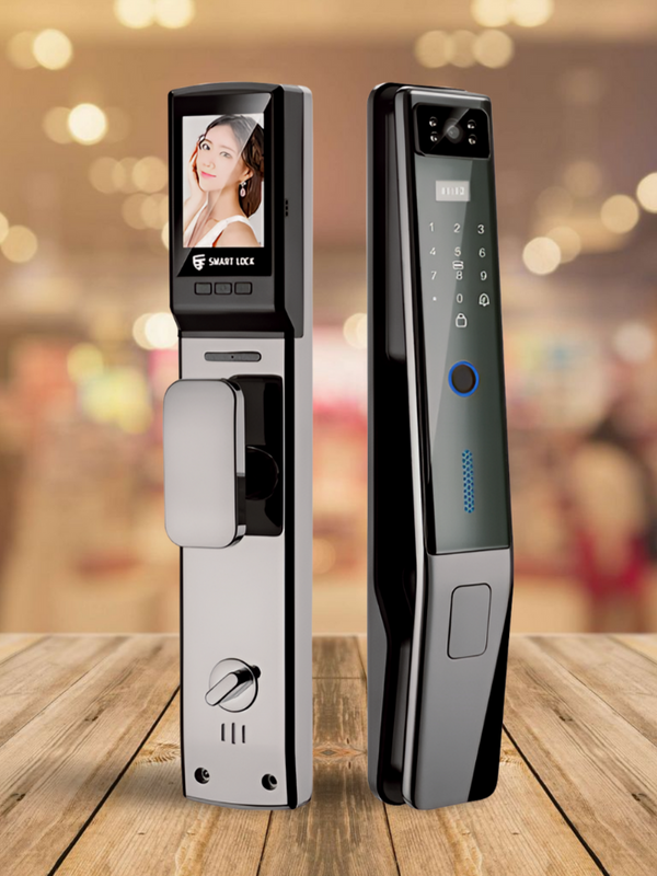 Golens X102 3D Face ID, Fingerprint, RFID Card, Password, 2 Key, LCD/Camera, Inbuilt Wi-Fi, Rechargeable Lithium Battery