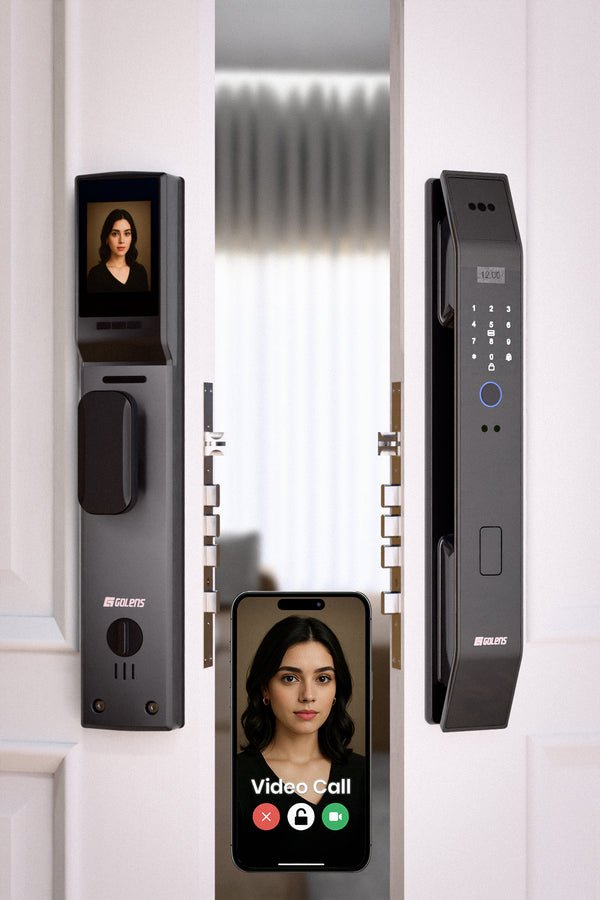 GoLens X95 Smart Door Lock | 8 Ways to Unlock | Face ID, Fingerprint, App & Keyless Digital Entry with Camera
